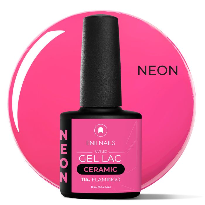 smalto semipermanente neon red orange eniinails