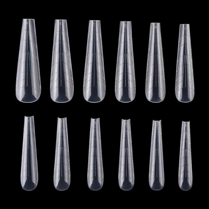 dual form tip coffin ballerina per unghie
