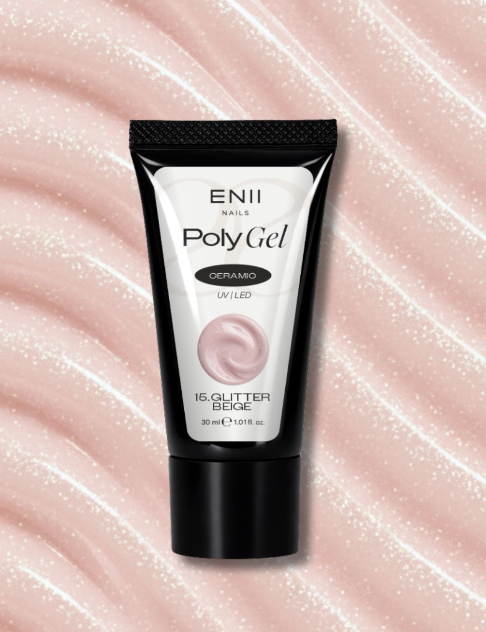 Polygel Ceramic 15 - Glitter Beige - 30ml