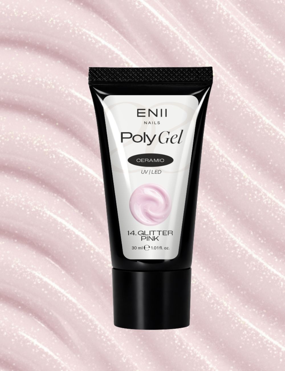 Polygel Ceramic 14 - Glitter Pink - 30ml