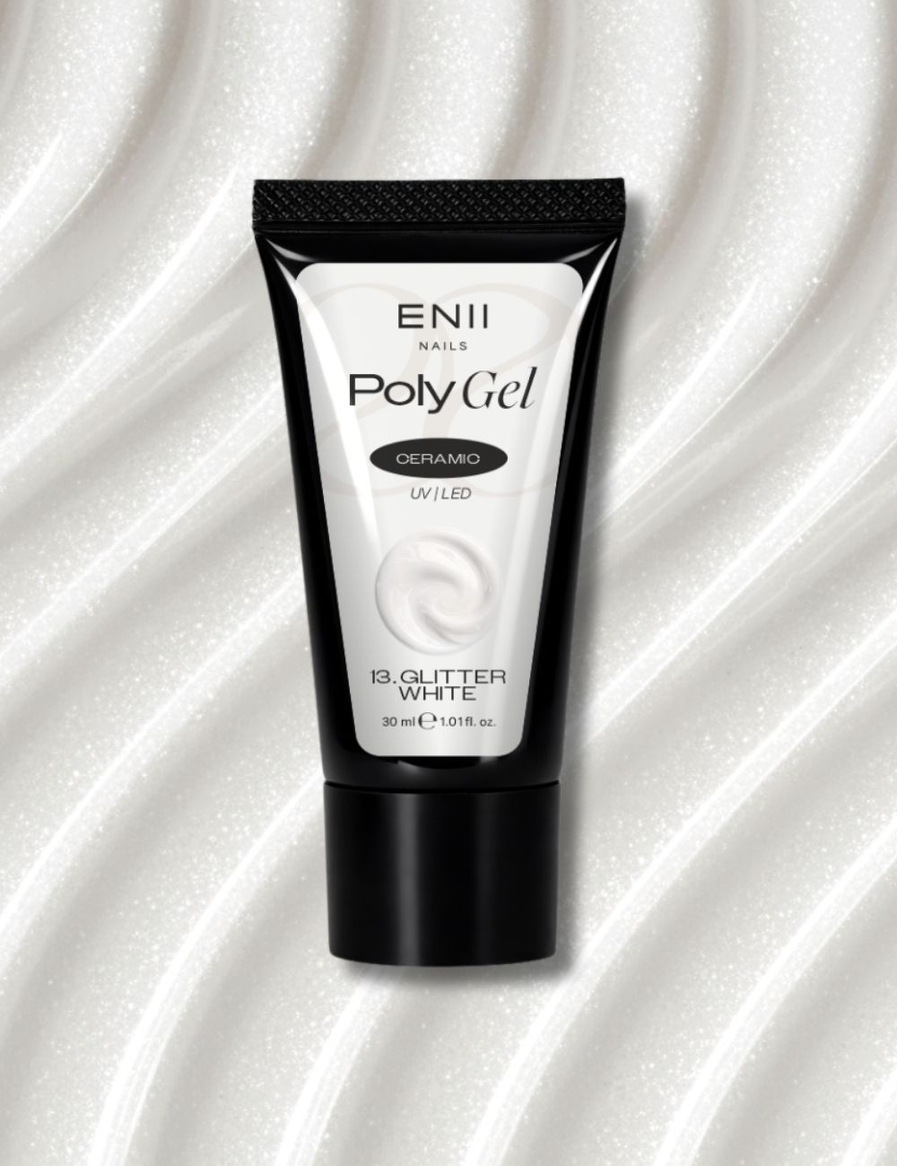 Polygel Ceramic 13 - Glitter White - 30ml