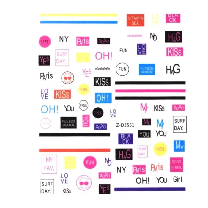 sticker per nail art unghie