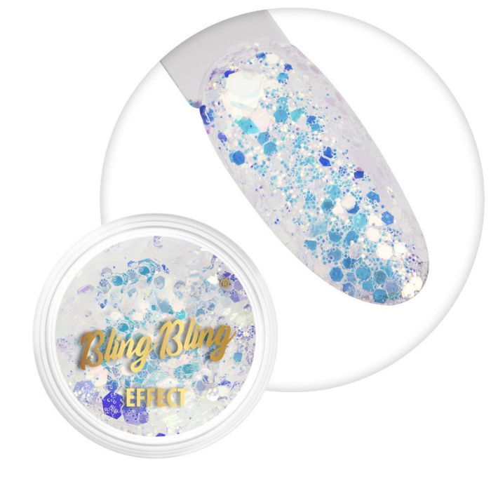 scaglie nail art blu
