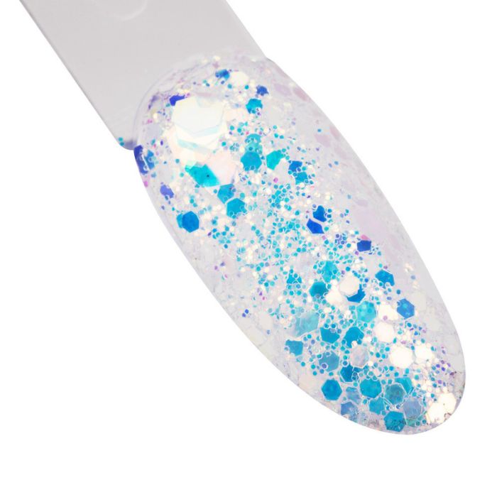 bling scaglie nail art blu