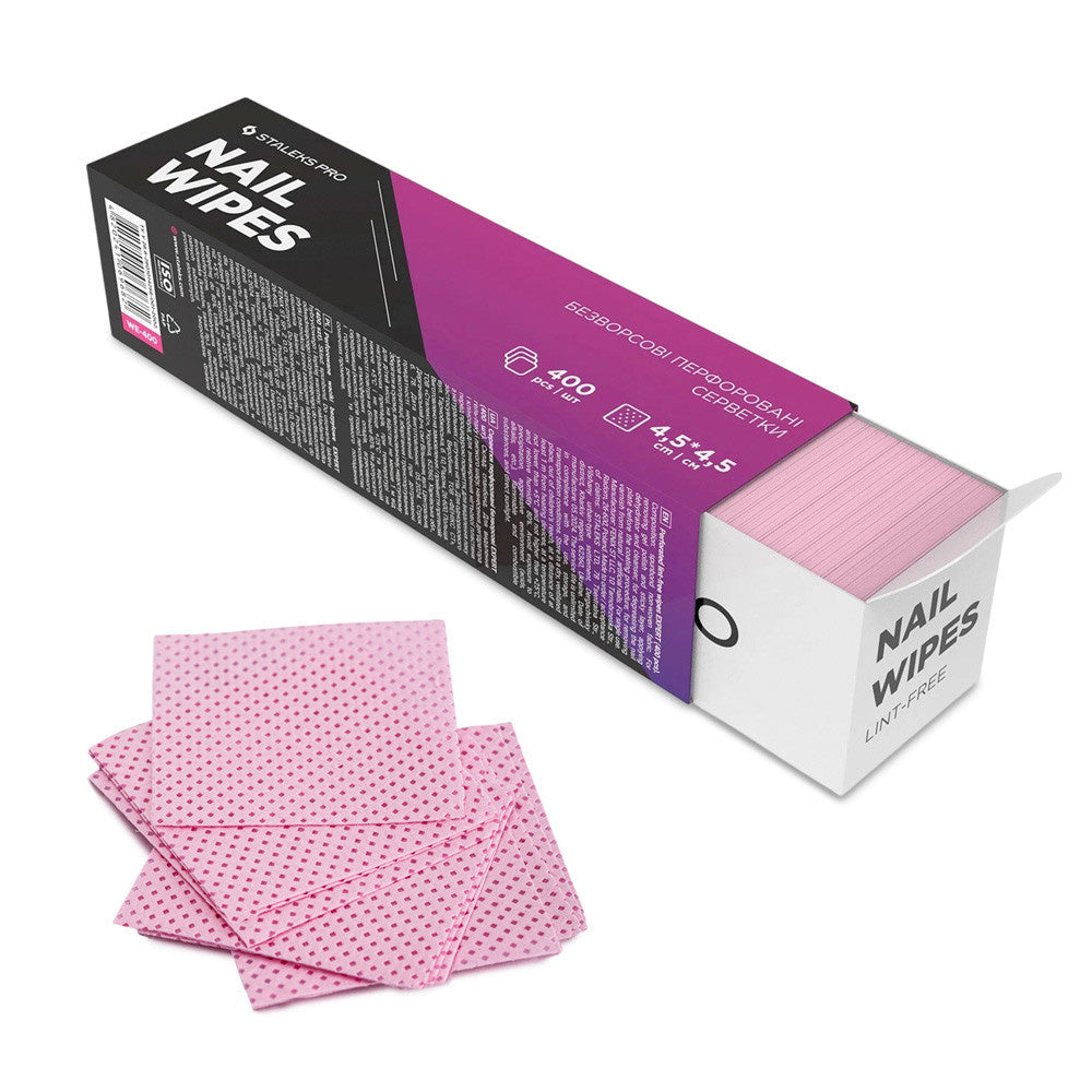 Nail Wipes Staleks Salviette Pads in TNT rosa - 400 pz