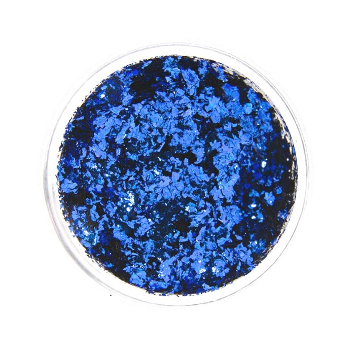 precious flakes blu nail art